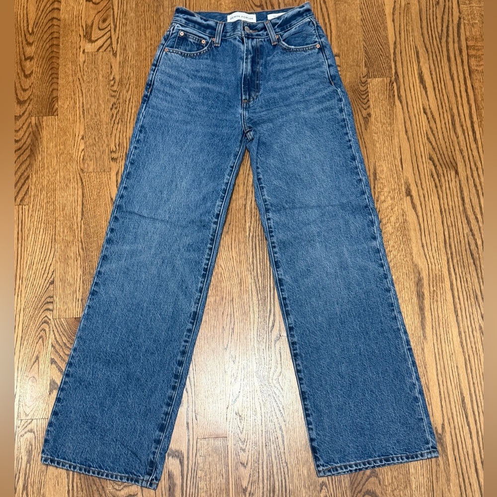 Denim Forum The Farrah Hi-Rise Wide Jean
